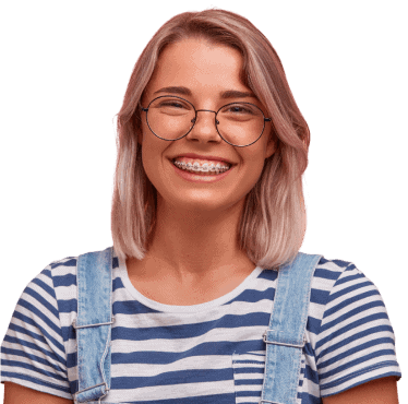 happy teen with braces